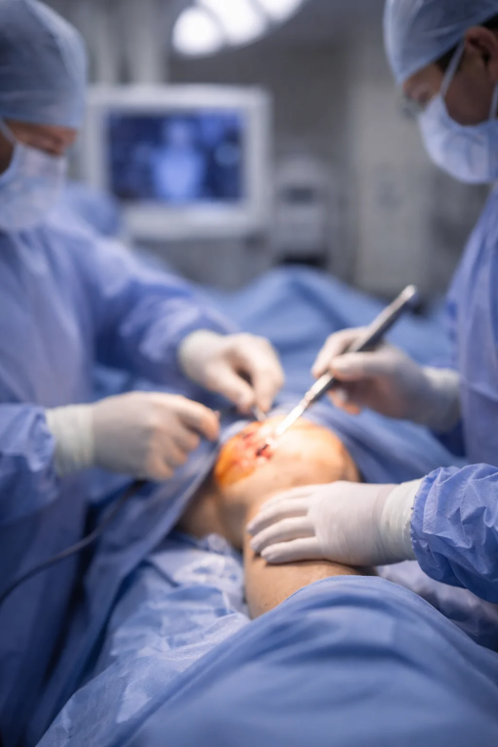 Dr. Ankur Saurav performing surgery